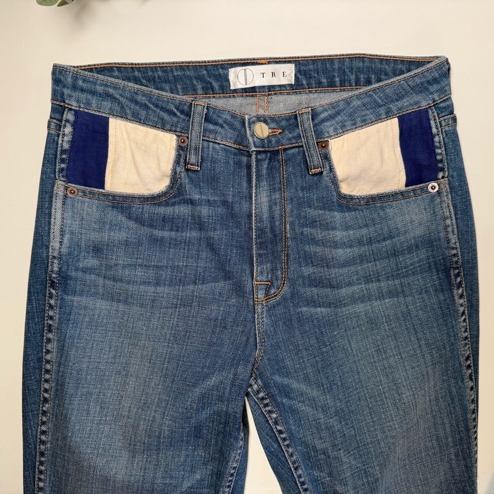 Tre By Natalie Ratabesi The Cher Wide-leg Jeans Flare Indigo Size 30 Streetwear - Picture 12 of 15